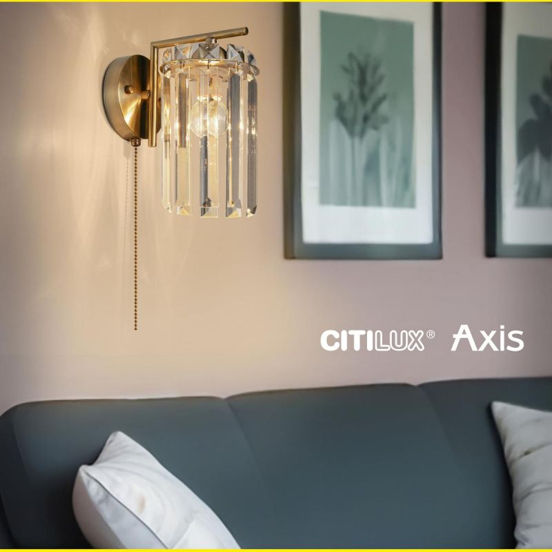 Бра хрустальное с выключателем Citilux AXIS CL313413 фото 15