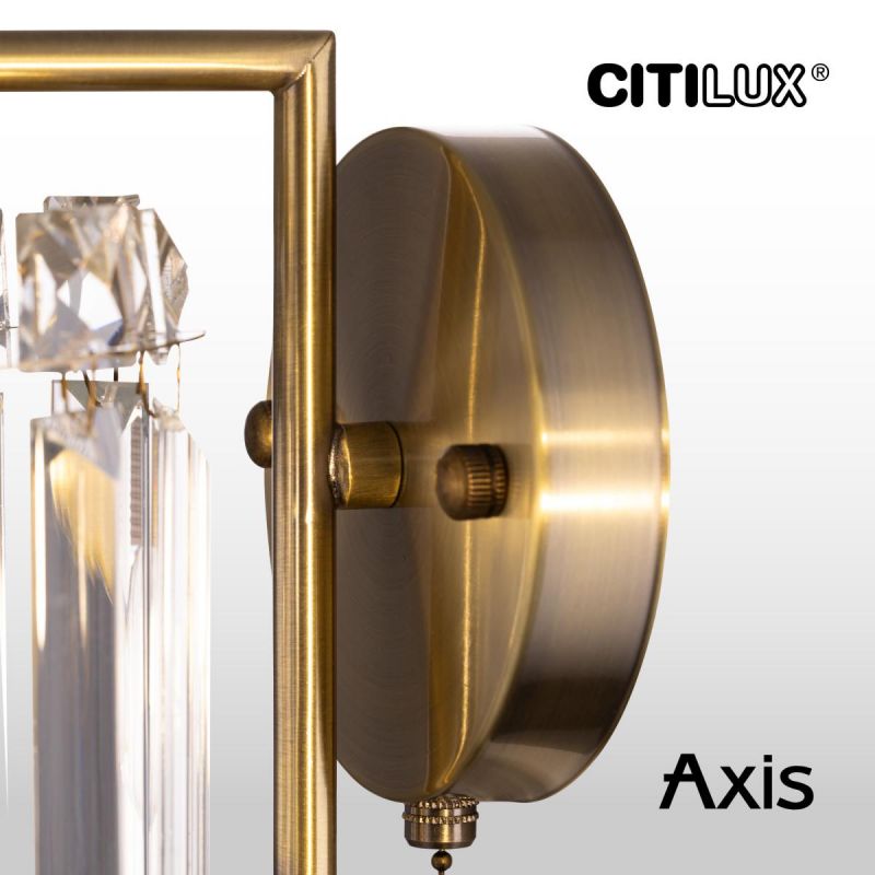 Бра хрустальное с выключателем Citilux AXIS CL313413 фото 16