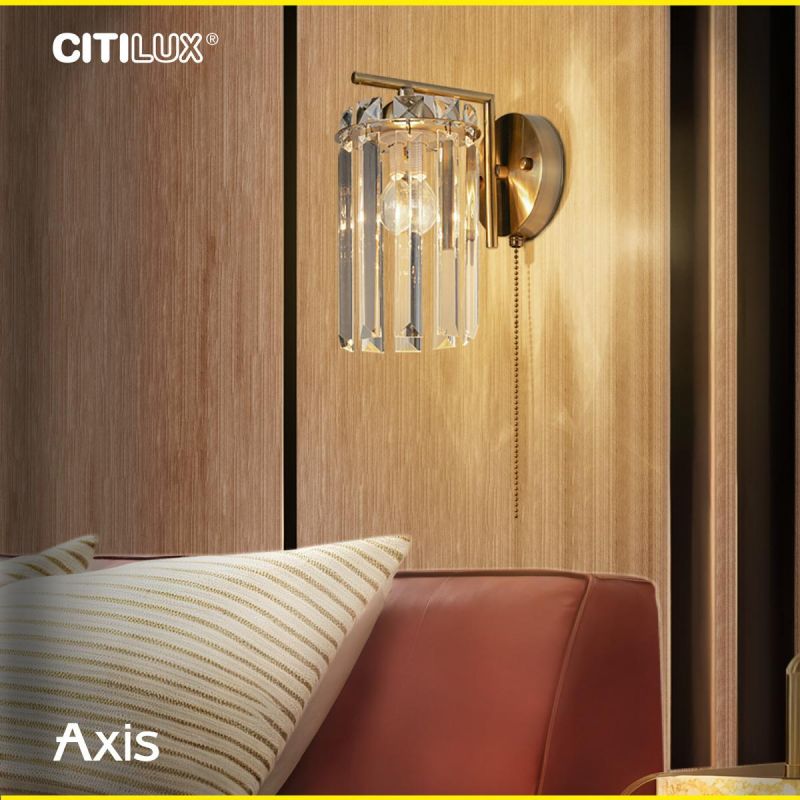 Бра хрустальное с выключателем Citilux AXIS CL313413 фото 7