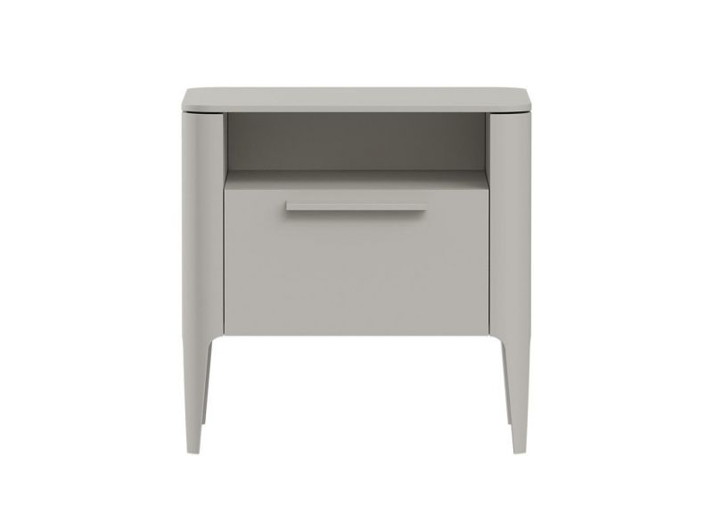 Тумба прикроватная Ellipsefurniture Type с полкой и ящиком 50 см серо-бежевая TY010304430101 фото 1