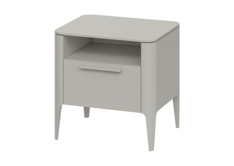 Тумба прикроватная Ellipsefurniture Type с полкой и ящиком 50 см серо-бежевая TY010304430101 фото 2