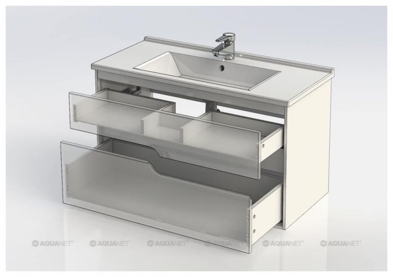 Тумба с раковиной Aquanet Модена 100 белый 00212664