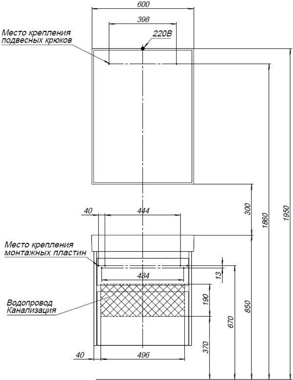 Мебель для ванной Aquanet Nova Lite 00242921