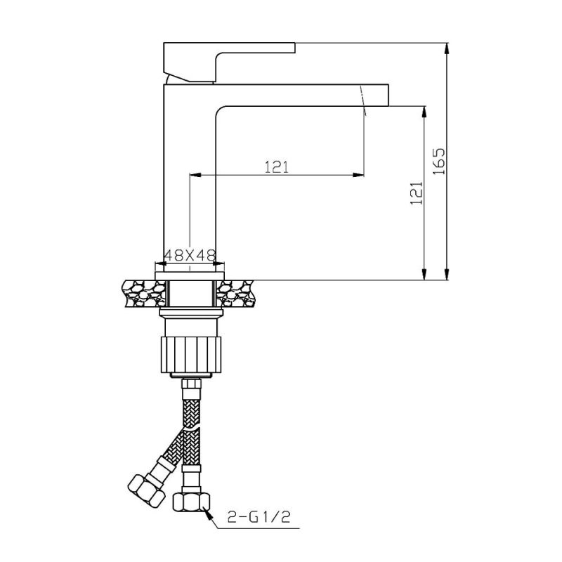 Смеситель для раковины Agger Great A2802111 с декором фото 5