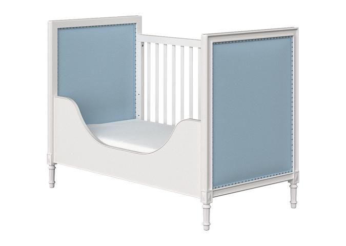 Кроватка Ellipsefurniture Elit (белый, голубая ткань) ET010101030901 фото 3