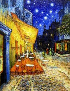 Картина "Ночная терраса кафе. Ван Гог (свободная копия)" Желнов Николай