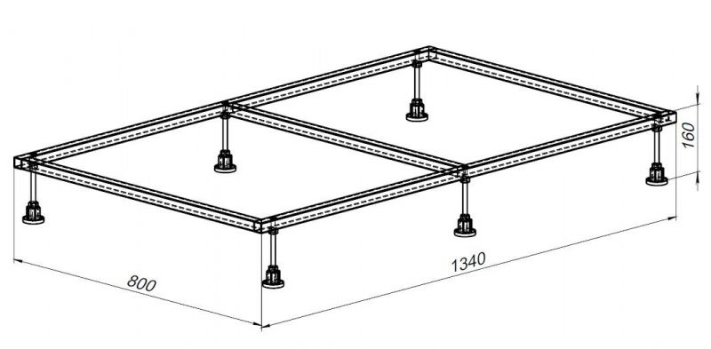 Каркас для поддона Allen Brau 8.00006 140х90 фото 2