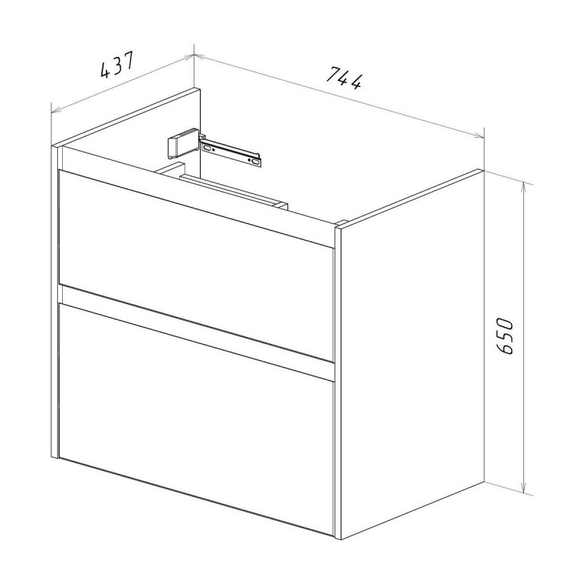 Тумба под раковину подвесная/напольная Lemark COMBI LM03C80T-dub, 80 см, дуб кантри