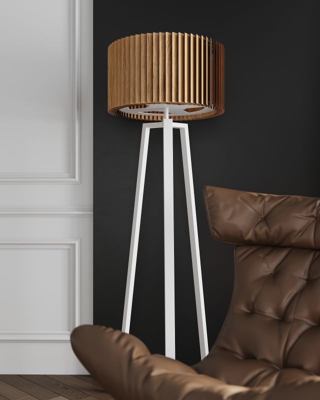 Напольный светильник Woodled Rotor Floor Lamp , дуб , Белый R-T-01-01