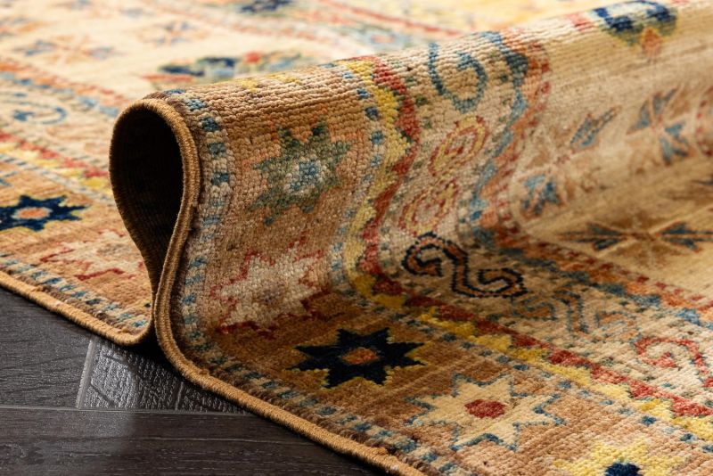 Пакистанский ковер из шерсти Carpet «KAZAK ROYAL» 23532-GLD-IVR 399 x 505 см