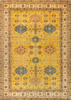 Пакистанский ковер из шерсти Carpet «KAZAK ROYAL» 23532-GLD-IVR 399 x 505 см