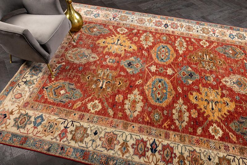 Пакистанский ковер из шерсти Carpet «KAZAK ROYAL» 231611-RED-RED 248 x 306 см