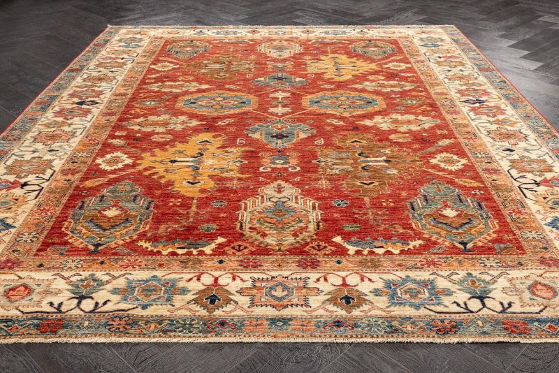 Пакистанский ковер из шерсти Carpet «KAZAK ROYAL» 231611-RED-RED 248 x 306 см фото 5