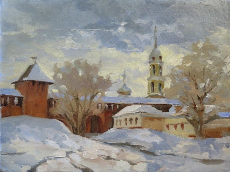 Картина "Коломна зимой" Ведешина Зинаида