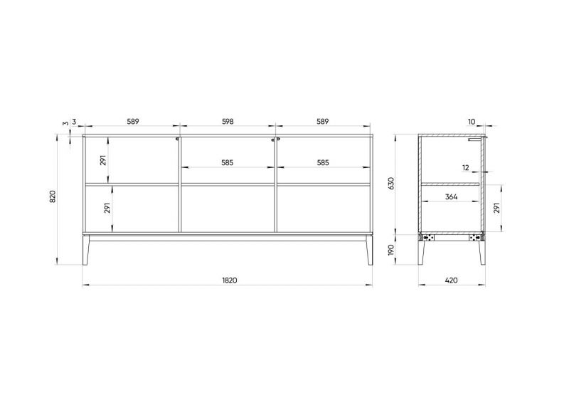 Тумба Ellipsefurniture Fjord FJ010101250101