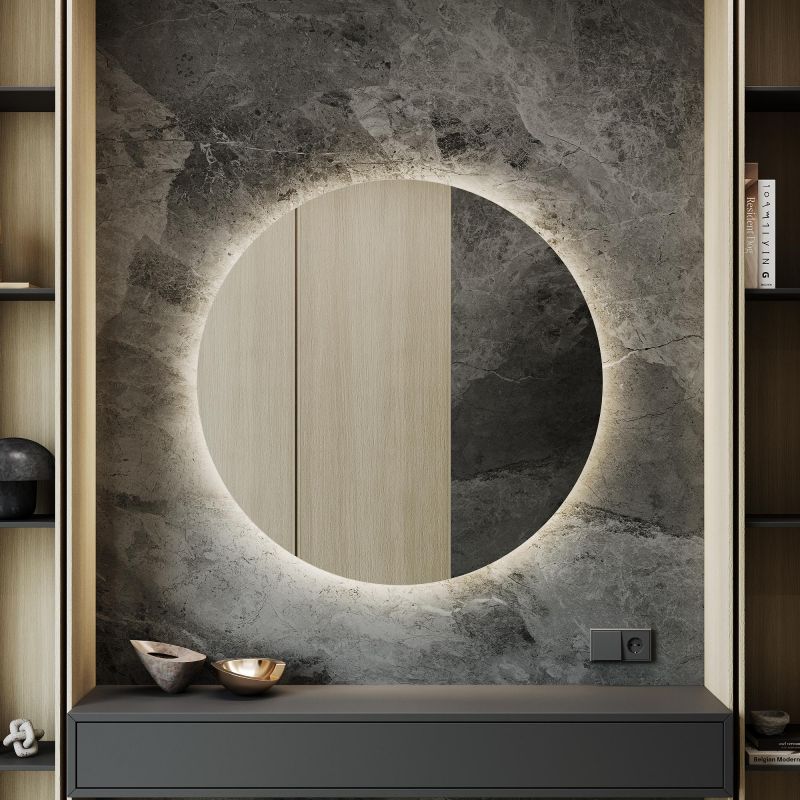 Зеркало безрамное с нейтральной подсветкой GENGLASS RAUNTEL NF LED L BD-2374127 фото 2
