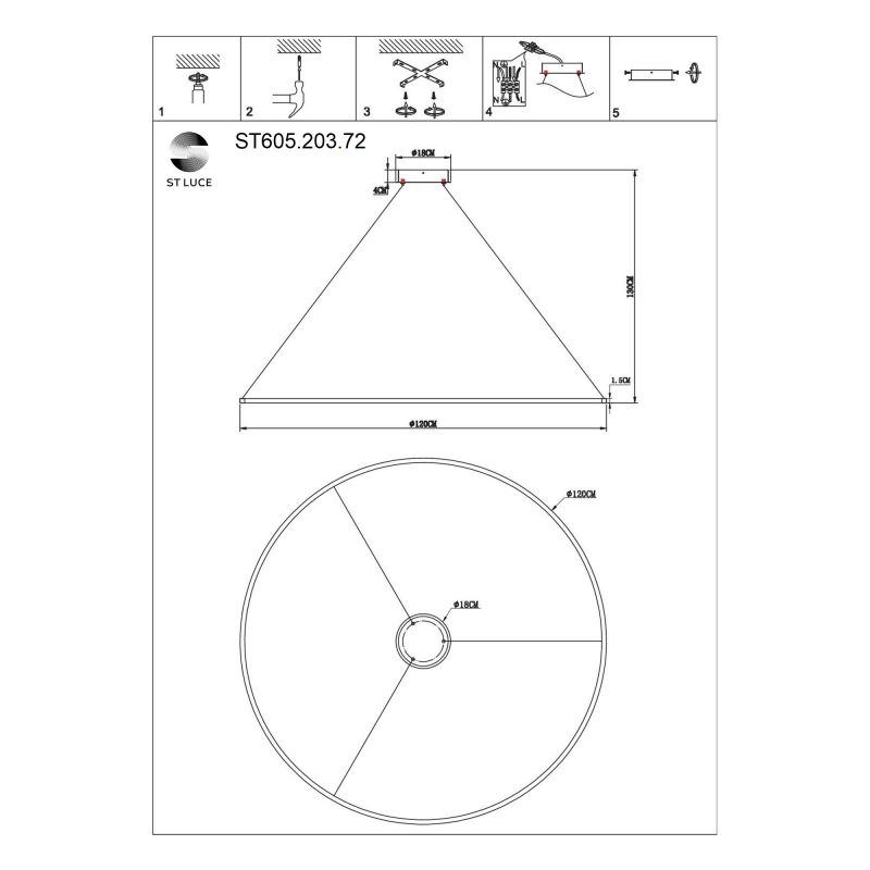 Cветильник подвесной  SMART ST Luce  ST605.203.72