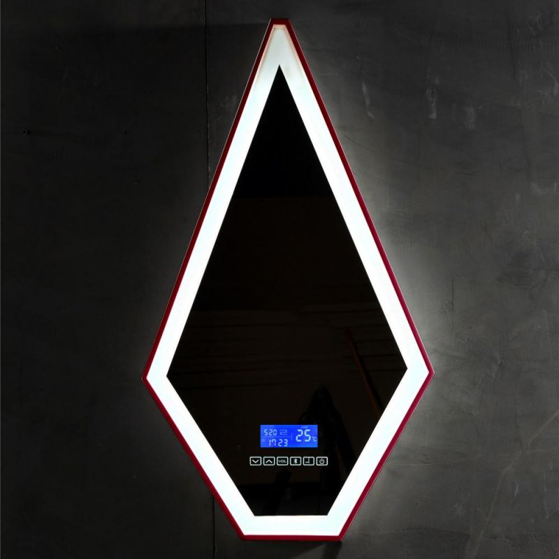Зеркало для ванной ABBER Stein AS6611R, с подсветкой, красное