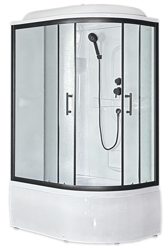 Душевая кабина Royal Bath Practic RB8120BK1-M-BL, 80х120 см, L фото 1