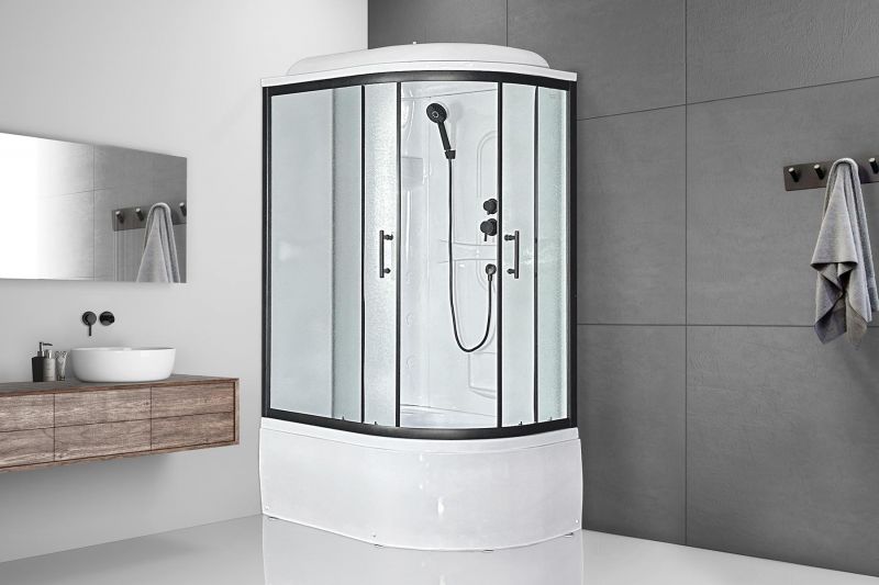 Душевая кабина Royal Bath Practic RB8120BK1-M-BL, 80х120 см, L