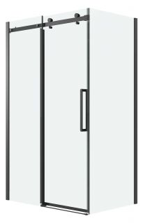 Душевой уголок Grossman Classic 120.K33.04.1410.21.00, 140х100 см, профиль черный матовый, стекло прозрачное