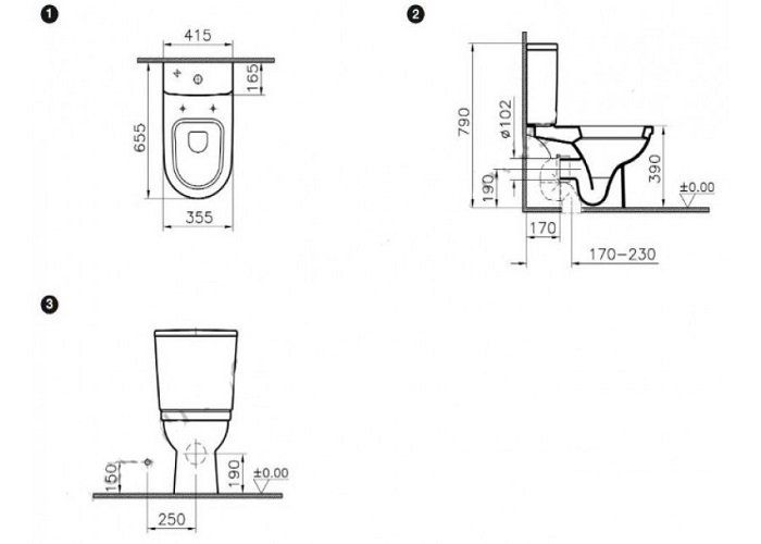 Унитаз-компакт Vitra Form300 9729B003-7200 с микролифтом