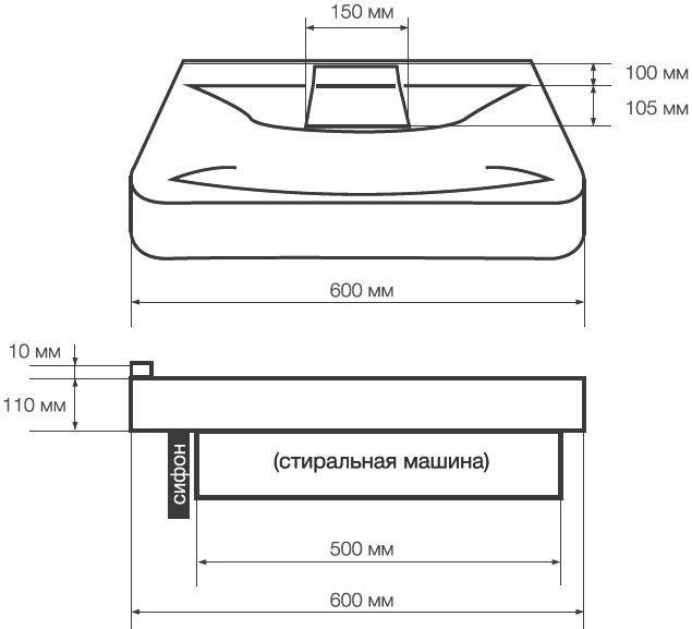 Раковина Marka One Laundry 60 У71489 фото 4