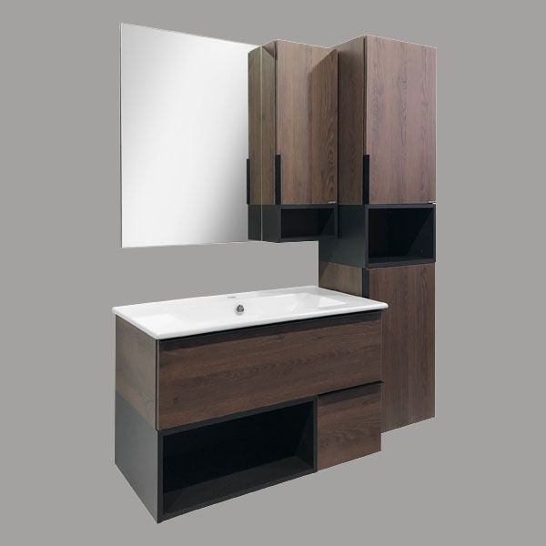 Тумба с раковиной Comforty Франкфурт 00004150657 шоколад фото 13
