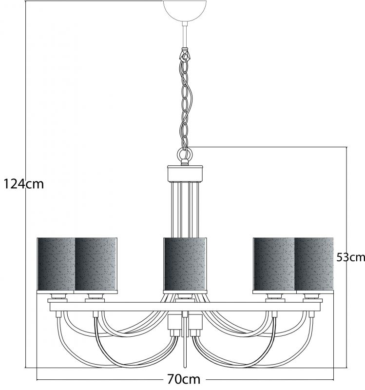 Люстра подвесная Arte Lamp Ombra A2995LM-8CC