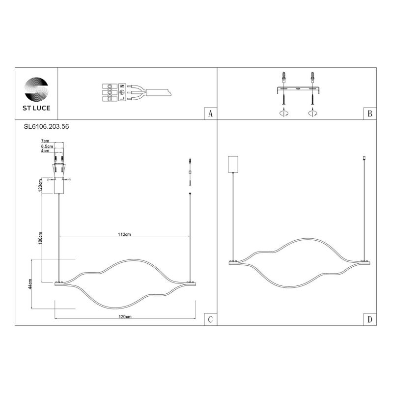 Светильник подвесной ST Luce Cortile SL6106.203.56