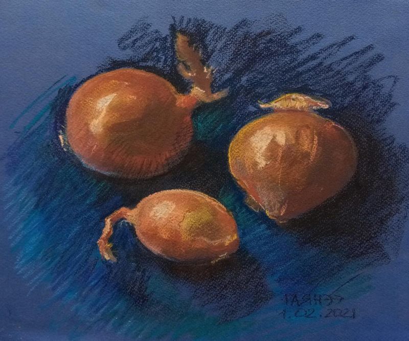 Картина "Три луковицы" Гаянэ Добровольская