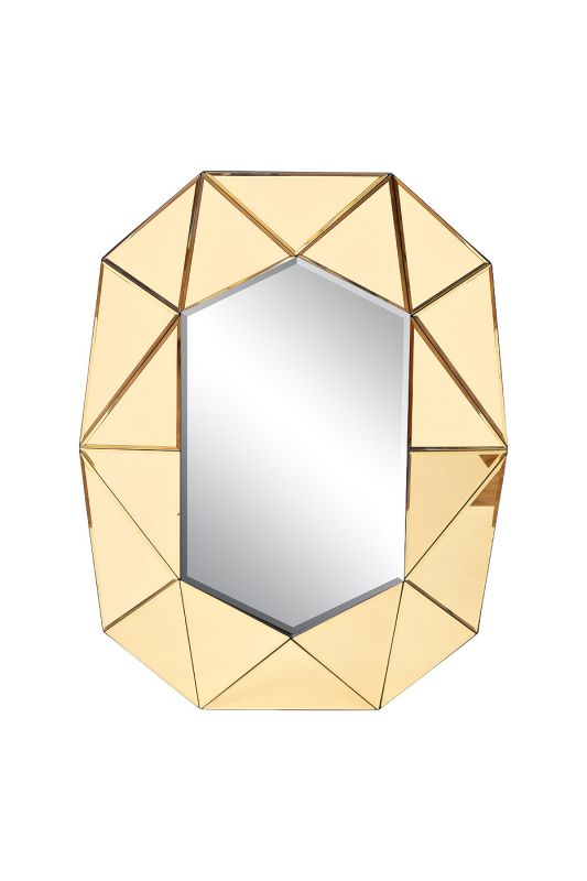 Зеркало в золотой зеркальной раме Garda Decor BD-2259442