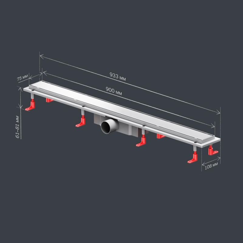 Душевой лоток AM.PM PrimeFlow W02SC-U11-090-04SB сталь