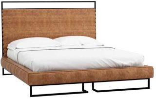 Кровать R-Home Loft коричневая 1.4м BD-3125696