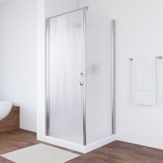 Душевой уголок Vegas Glass EP-Fis 80 08 02 R, 80х80 см, профиль хром, стекло шиншилла