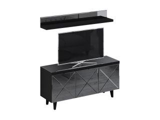 Композиция мебели (тумба, полка) Kristal 4 ОГОГО Обстановочка черный BD-1754395