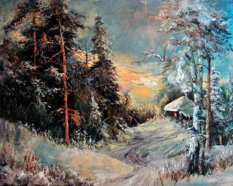 Картина по номерам Molly KH0999 «Зимний лес» 15*20 см
