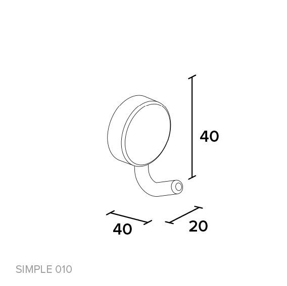 Крючок одинарный KION SIMPLE010