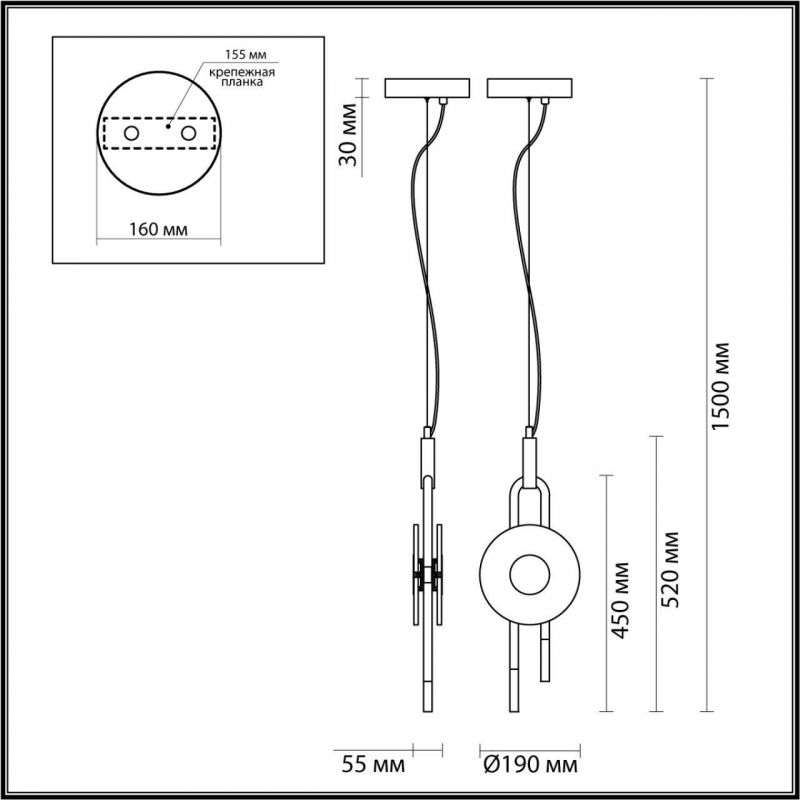 Подвес Odeon Light MAGNET LED 12W 3000K 1005Лм 5407/12L фото 2