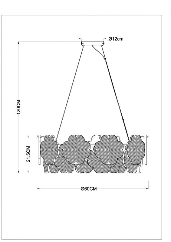 Светильник подвесной Arte Lamp Mallika A4077SP-7GO