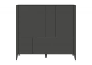 Шкаф  Ellipsefurniture Type 3 двери 2 ящика высота 135 см (темно-серый) TY010306360101