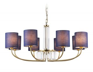 Подвесная люстра с абажурами и хрусталем Ambrella LH 40W E14 LH71273
