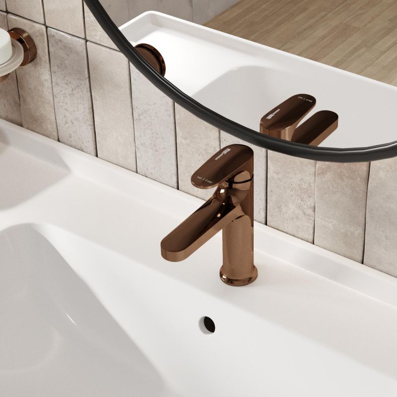 Смеситель для умывальника WasserKRAFT Asphe 7703 розовый фото 2