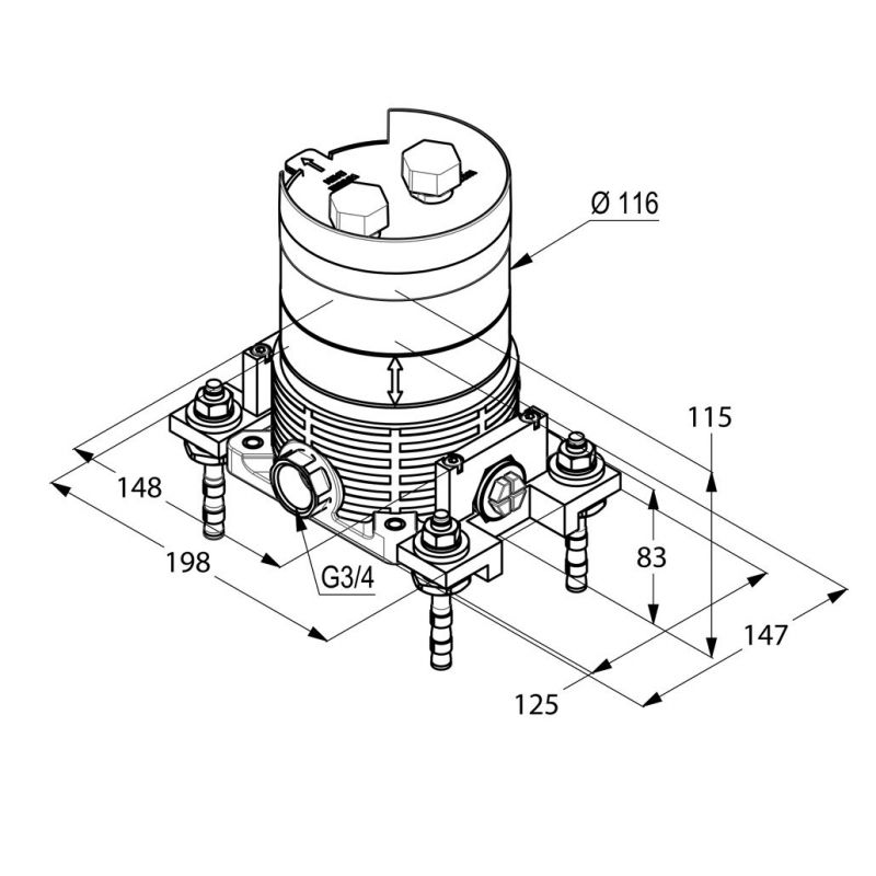 Механизм скрытого монтажа KLUDI FLEXX.BOXX 88088 фото 2