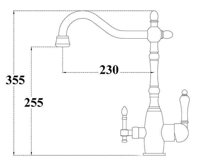 Смеситель для кухни Zorg Sanitary ZR 312 YF-50-BR