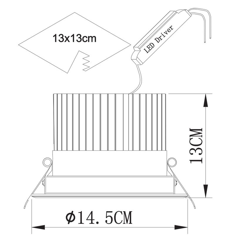 Встраиваемый светильник Arte Lamp Apertura 15W A3315PL-1WH фото 3