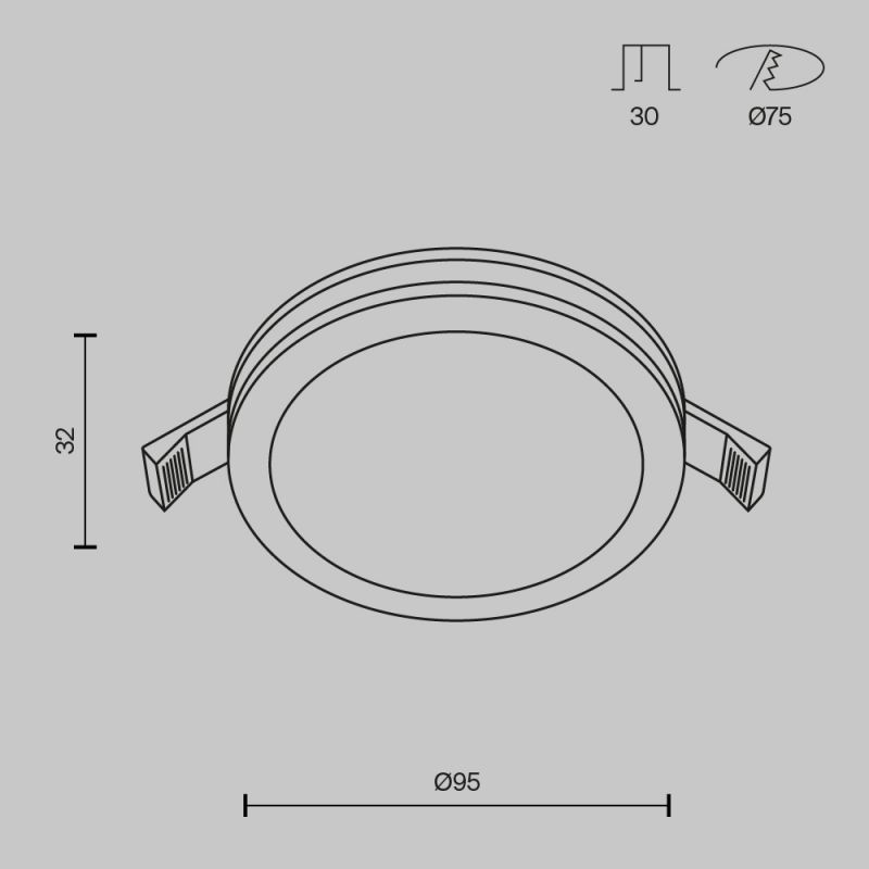 Встраиваемый светильник Phanton 12W DL303-L12B