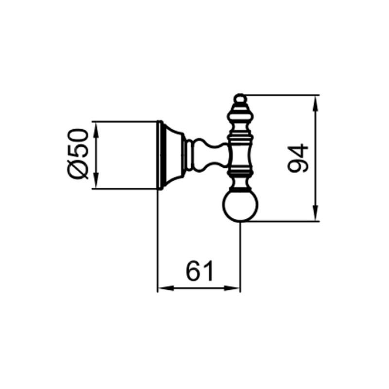 Крючок для ванной Webert Karenina KA500401015, хром