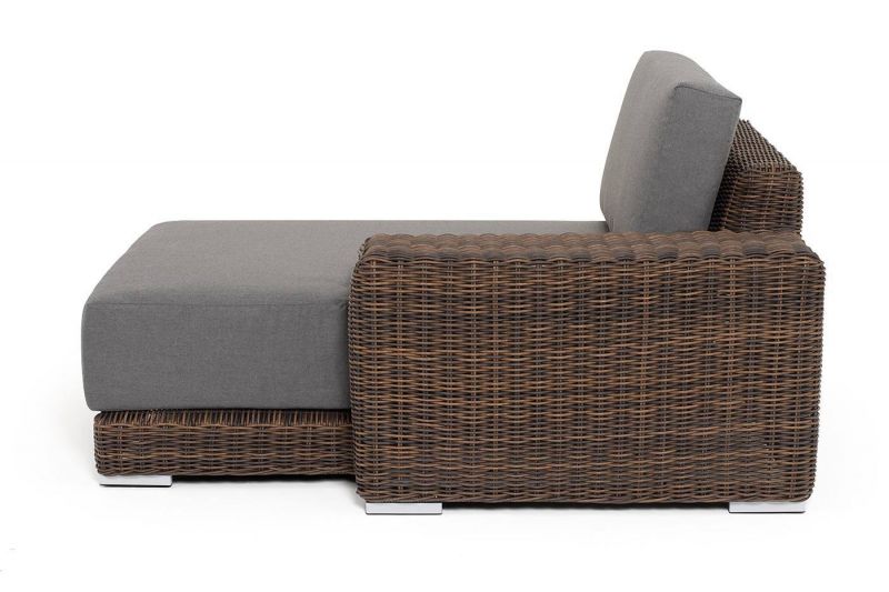 Кушетка 4SIS Капри из искусственного ротанга, коричневого цвета BD-3128330 фото 3