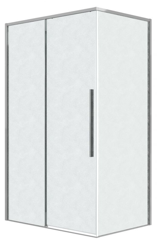 Душевой уголок Grossman Galaxy 120.K33.01.1010.10.02, 100х100 см, профиль хром, стекло шиншилла, L фото 1